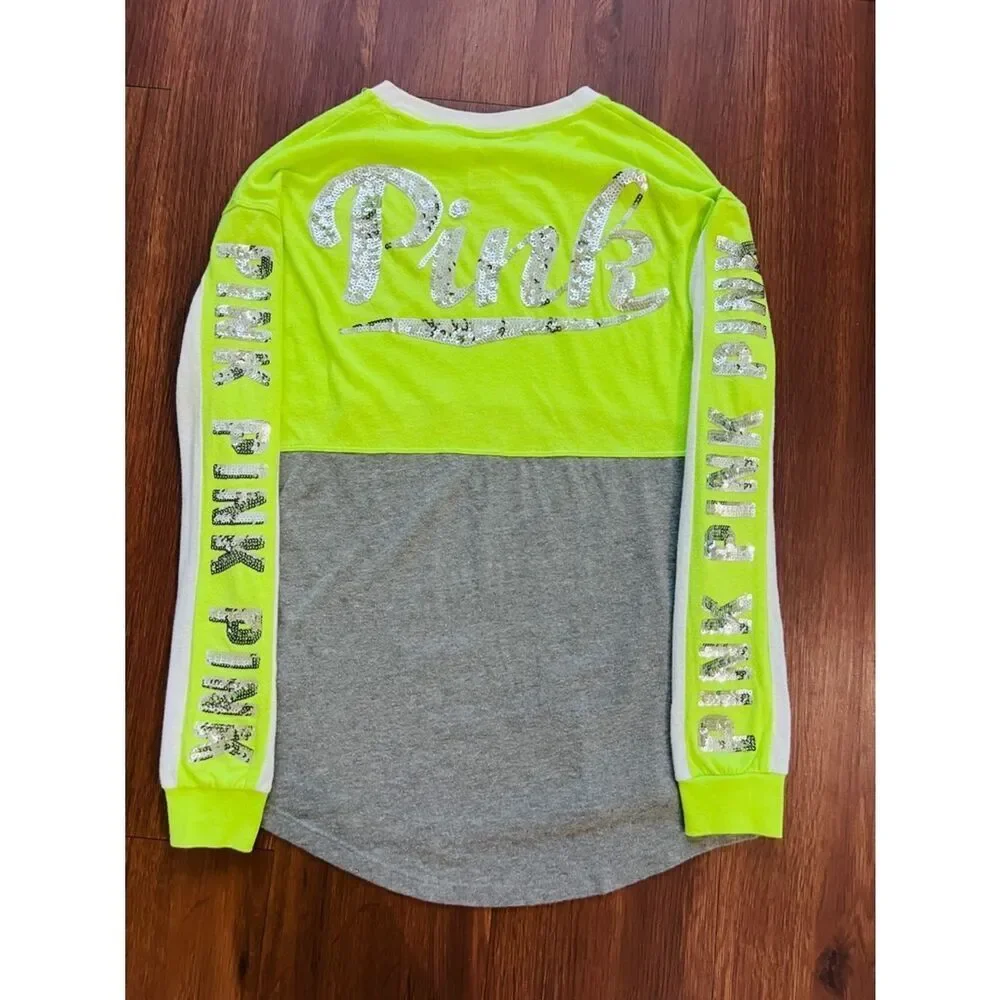 VS PINK BLING NEON COLORBLOCK OUTFIT SET S